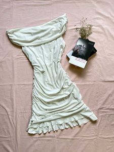 Chic Off-Shoulder Ruched Mini Dress