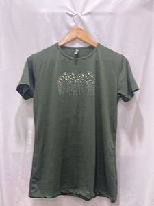 Green Embellished T-Shirt