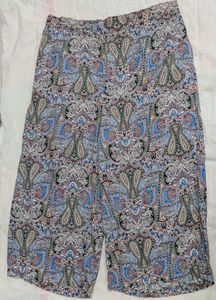 Fig Paisley Print Culottes with Insert Pockets