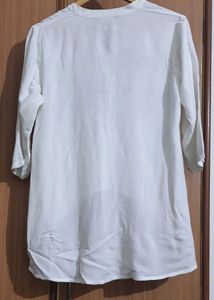Embroidered White Kurta