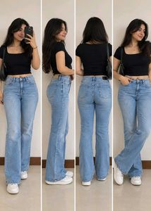 Light Wash Flared Jeans