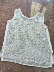 Beautiful White Silver Colour Top