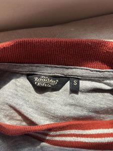 Grey Ringer Neck T-Shirt