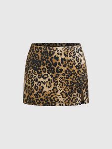 Leopard Print Mini Skirt