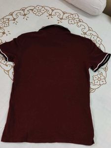 boys Burgundy Polo T-Shirt