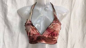 y2k printed bralette