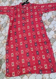 Stylish Red Printed Kurta