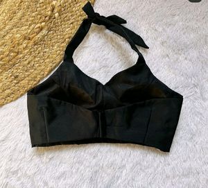Padded Knot It Halter Neck Back Hook Blouse