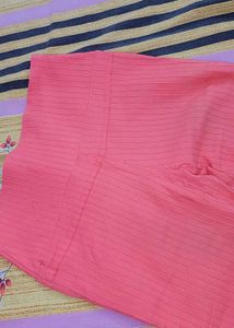 Cute Pink Striped Jeans with Bow Detail