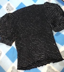 BLACK OFFSHOULDER  PARTY WEAR TOP