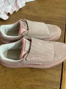 Puma Pink Suede Sneakers