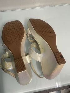Iridescent Wedge Sandals