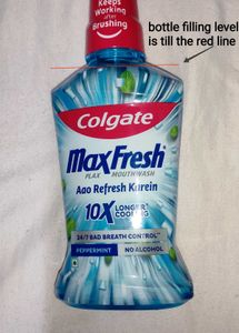UNUSED 500ml Colgate Maxfresh Plax Free Mouthwash