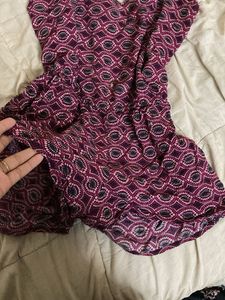 SALE ‼️‼️night suit Purple Geometric Print Romper
