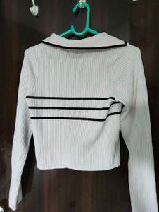 Ribbed Long Sleeve Crop Top