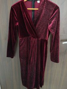 Velvet Sparkle Wrap Dress