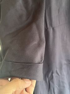 dark grey colour stretchable knee length top