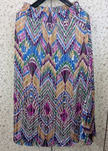 lascana  Print Pleated Midi Skirt