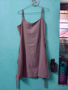 Pink Button-Down Mini Dress