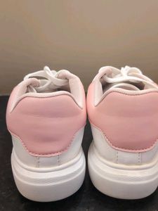 White &amp; Pink Sneakers