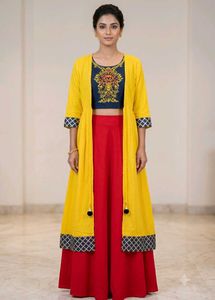 Vibrant Yellow & Red Ethnic Set