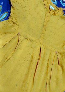 🌼 Elegant Flared Yellow Dress