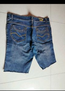 2 Denim Capri Shorts