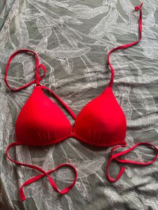 Red Triangle Bikini Top