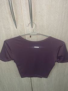 Savana Purple Cutout Crop Top