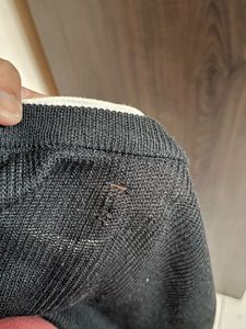 Men's Black Ribbed Knit Sweater