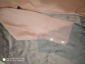 Color Block Striped Button-Up Shirt