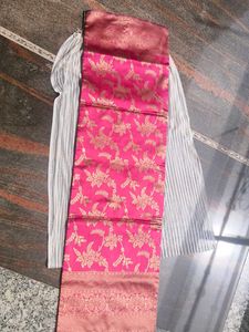 New Vibrant pink and Green pattu saree💚💓