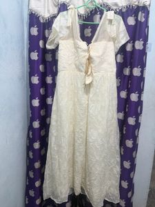 Elegant Off-Shoulder Cream Dress