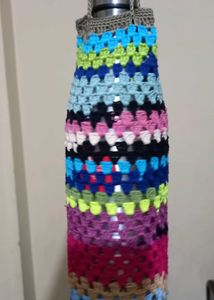 Colorful Crochet Water Bottle Holder