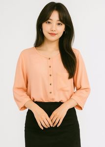 F&amp;F Women’s Peach Blouse