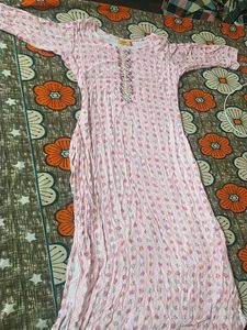 Beautiful Pink Floral Kurta