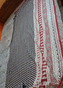 kalamkari ajrakh print cotton saree