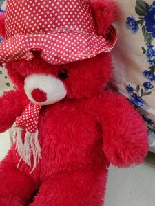 Adorable Red Teddy Bear Plush Toy