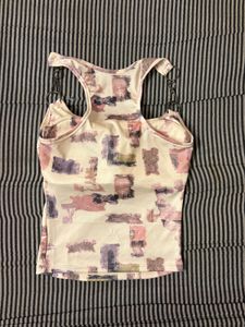 Trendy Abstract Print Corset Top