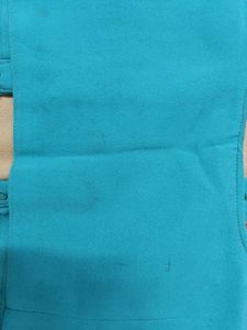 Stunning Teal Sequined Saree with Blouse