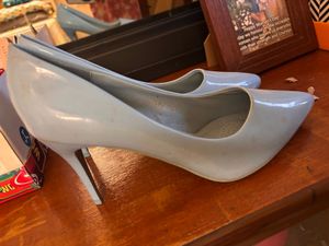 Elegant Light Blue Patent Heels