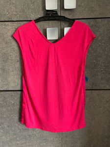Mango V-Neck Cap Sleeve Top
