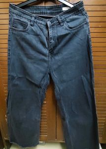 Women's Black Wide-Leg Jeans