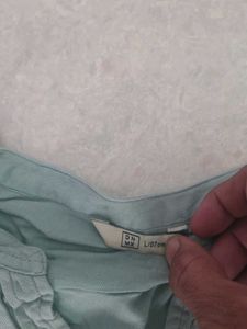 Light Green Collared Button-Up Shirt