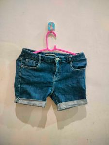 Denim Cuffed Shorts