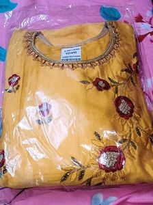 Yellow Embroidered Kurta Set