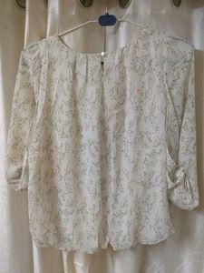 Sheer Floral Blouse