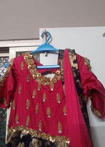 Elegant Pink and Gold Anarkali