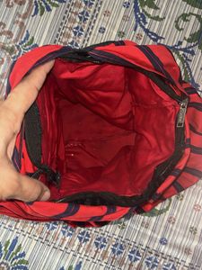 Boho Red Striped Hobo Bag