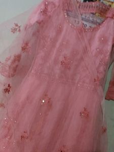Elegant Pink Embellished Gown